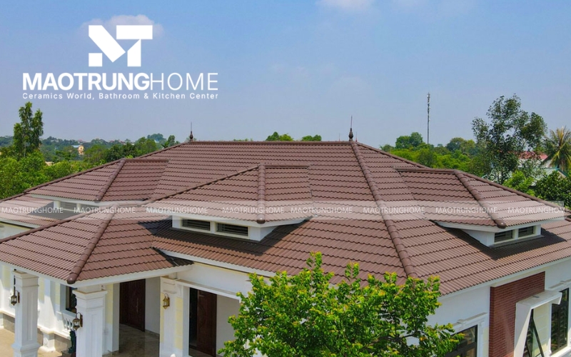 Ngói sóng lớn tráng men chống tràn nước mưa trong điều kiện bão