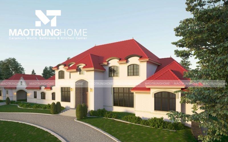 Ngói tráng men sóng nhỏ mang lại nét đẹp thanh lịch và dịu mắt