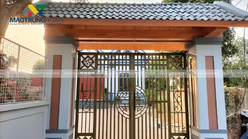 Cổng mái ngói đẹp cho nhà cấp 4