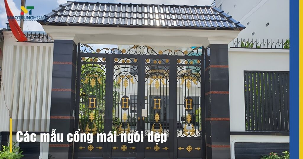 99+ các mẫu cổng mái ngói đẹp cho nhà cấp 4 và biệt thự 2026