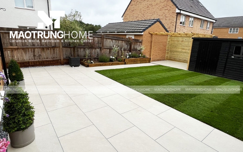 Gạch 30x60 hiệu ứng bê tông mang lại cảm giác thông thoáng sạch sẽ