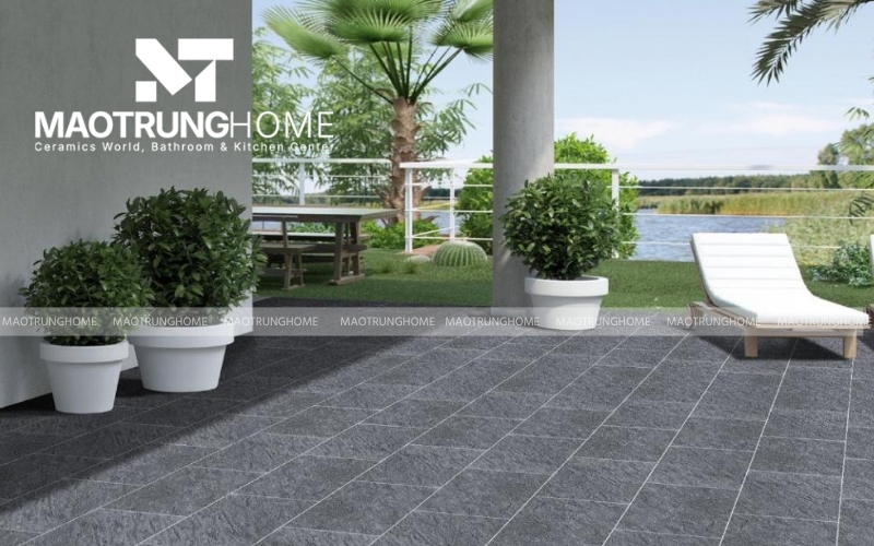Bề mặt gạch xi măng mờ mịn giúp hạn chế bám bẩn và dễ vệ sinh