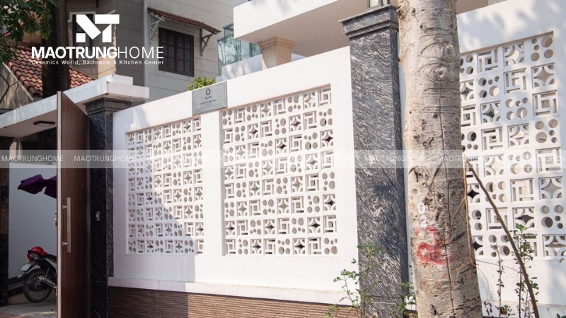 Phối gạch bông gió đa dạng họa tiết tạo sự phá cách
