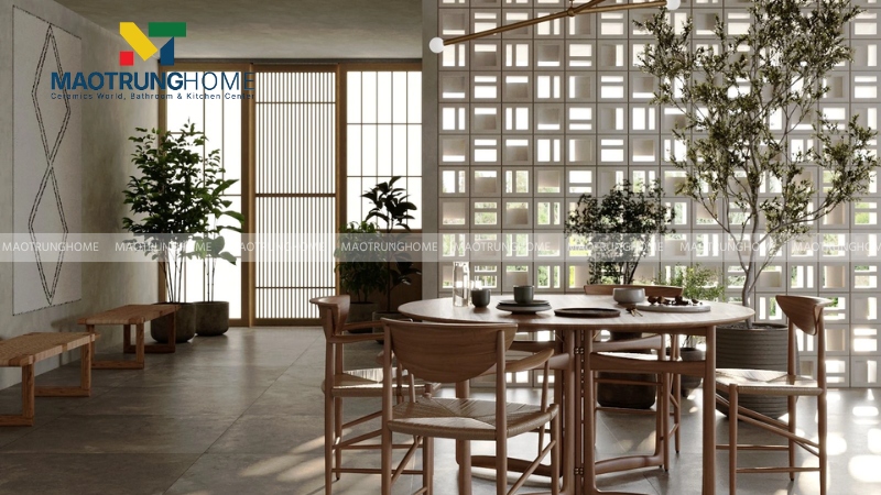 Sắp xếp gạch bông gió ngẫu hứng và xoay hướng gạch