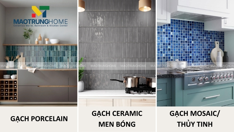 Lựa chọn chất liệu gạch ốp nhà bếp phù hợp