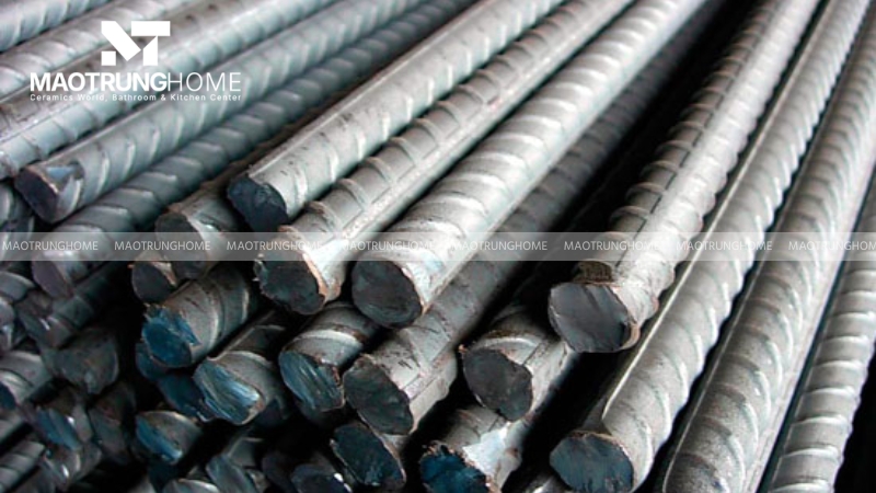 Sử dụng cốt thép gia cường phi 6 và phi 8