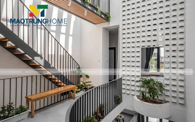 Khả năng phối màu linh hoạt giúp gạch tiệp màu với thiết kế tổng thể
