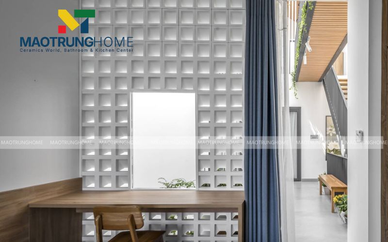 Tông màu xám tự nhiên phù hợp với phong cách kiến trúc hiện đại