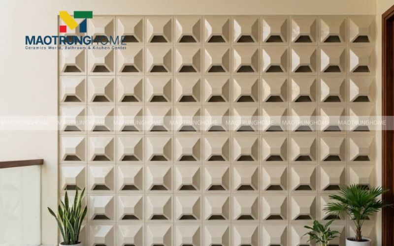 Gạch bánh ú tráng men tạo điểm nhấn Luxury độc đáo