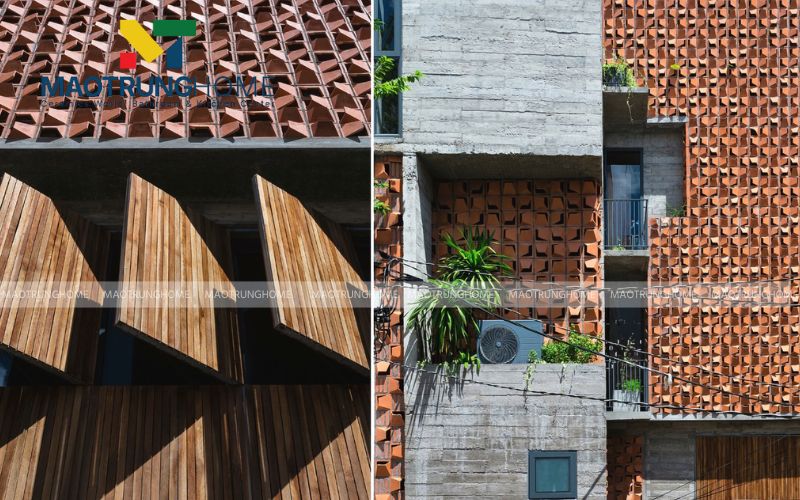 Vẻ đẹp hoài cổ từ những viên gạch bánh ú đỏ nâu truyền thống