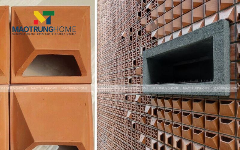 Gạch bánh ú đất nung mang vẻ đẹp mộc mạc và gần gũi thiên nhiên