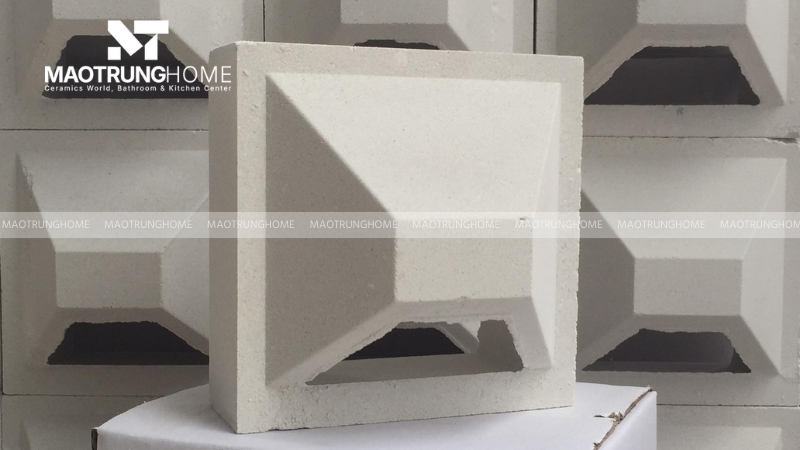 Thiết kế vát chéo của gạch bông gió bánh ú