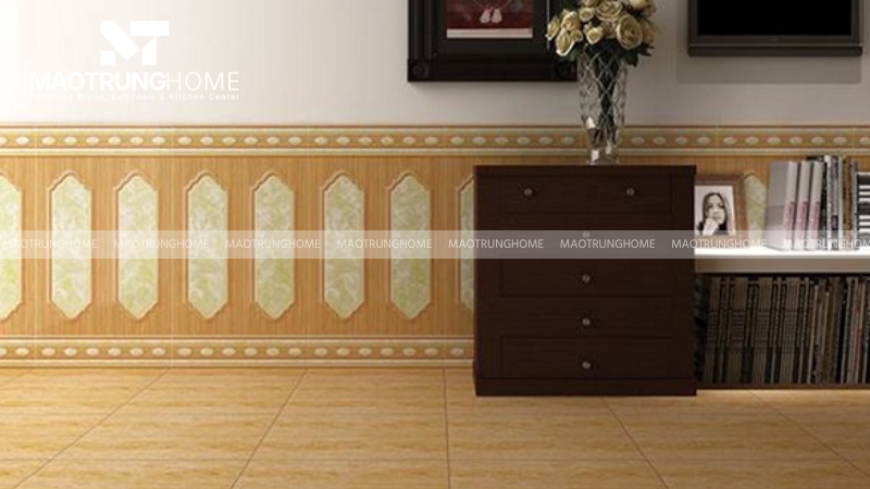 Trần nhà cao trên 3m rất phù hợp với khổ gạch cao 40cm