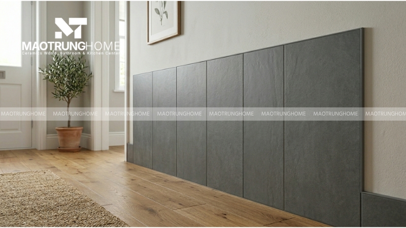Bạn nên sử dụng keo dán gạch vì khổ 90cm có chiều dài lớn