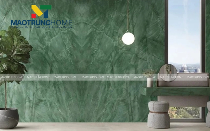 Gạch xanh khổ lớn 60x120cm nâng tầm thẩm mỹ cho các tòa nhà cao tầng