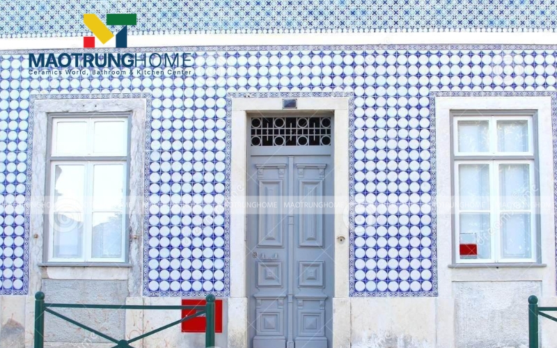 Sự mộc mạc và nét riêng biệt từ mẫu gạch giả cổ xanh