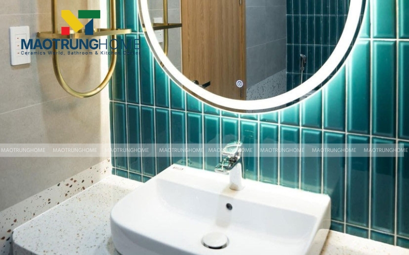 Vẻ đẹp thô mộc từ dòng gạch giả cổ xanh