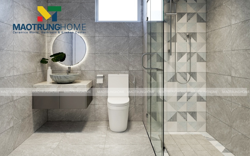 Sự tinh tế của những đường vân đá chạy dọc trên nền xám nhạt