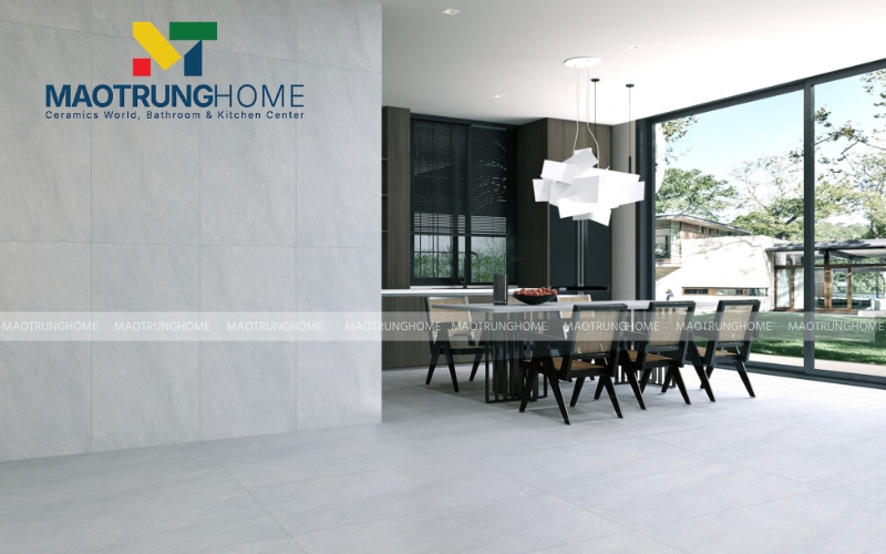 Vẻ đẹp thanh lịch từ mẫu gạch vân đá Calacatta khổ lớn