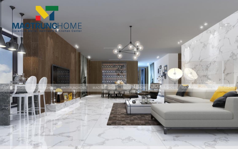 Bề mặt phủ men bóng cao cấp giúp phản chiếu ánh sáng