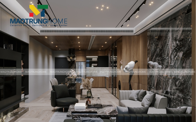Gạch giả gỗ không cong vênh hay ẩm mốc