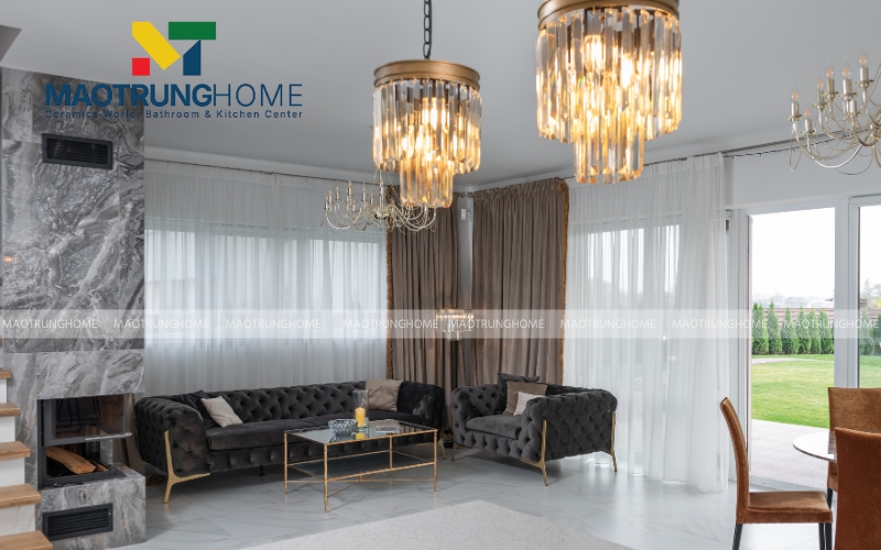 Gạch vân đá Marble 60x60 mô phỏng đường nét tự nhiên