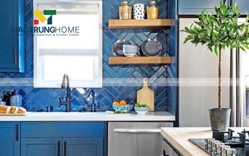Cách ốp xương cá gạch thẻ xanh mang lại vẻ đẹp đầy cá tính