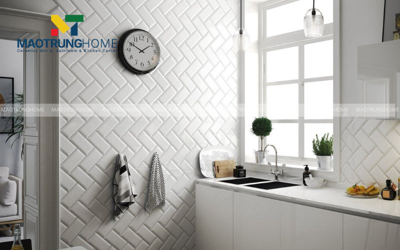 Gạch thẻ trang trí chống thấm mang lại nét kiến trúc hiện đại