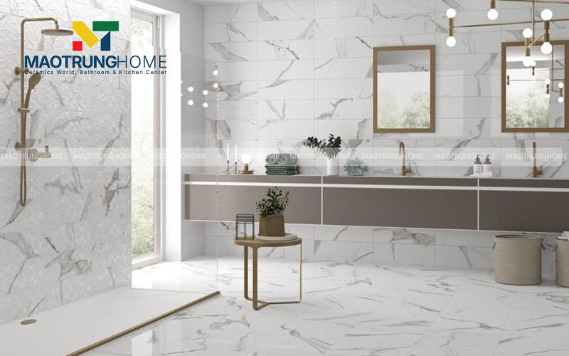 Vẻ đẹp mộc mạc tinh tế từ dòng gạch vân đá mờ chống thấm