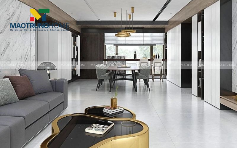 Lớp men mờ chất lượng cao giúp bảo vệ hoa văn gạch sắc nét