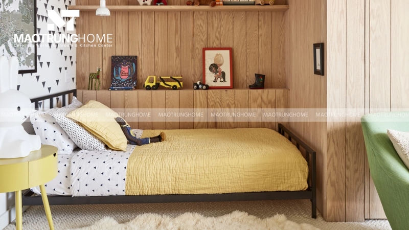 Kết hợp gạch với hệ thống ánh sáng vàng ấm