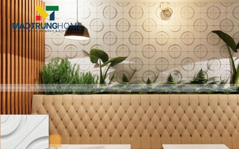 Tạo dấu ấn riêng biệt cho quầy bar với họa tiết gạch bông độc đáo