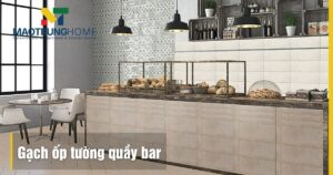 Gạch ốp tường quầy bar