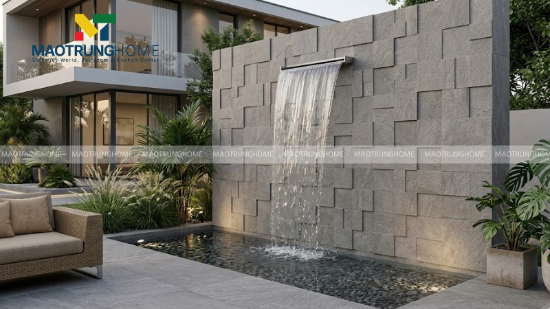 Mẫu gạch porcelain giả đá vân nổi 3D (Mẫu 3)