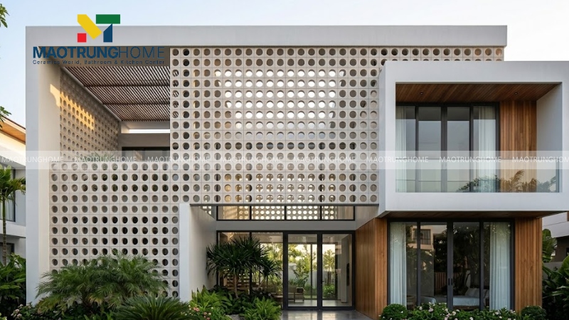Mẫu gạch hình khối và họa tiết hình học (Mẫu 4)