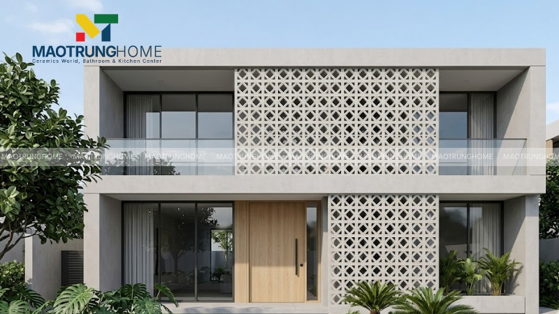 Mẫu gạch hình khối và họa tiết hình học (Mẫu 6)