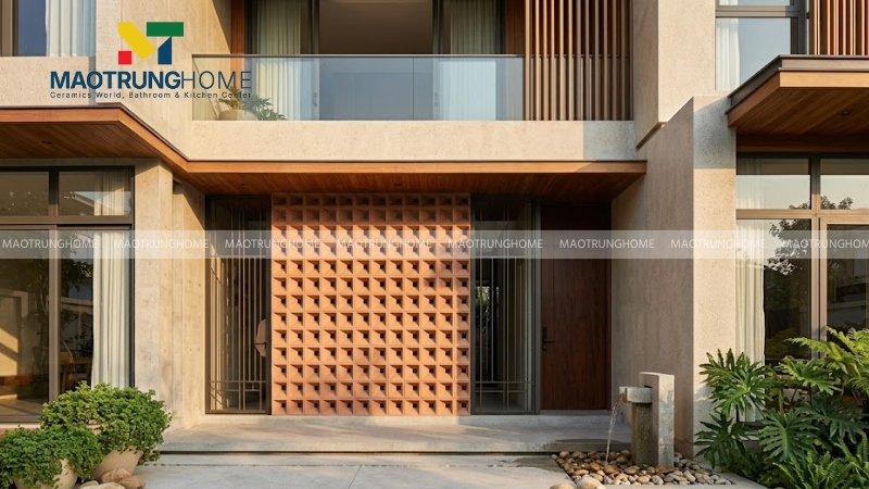 Mẫu gạch thông gió bánh ú chống mưa tạt (Mẫu 2)