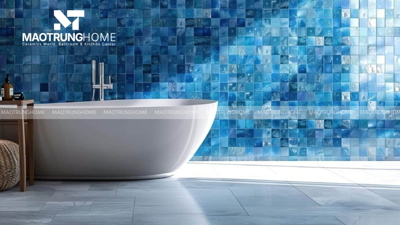Chọn gạch trang trí cho khu vực phòng tắm và nhà vệ sinh thư giãn