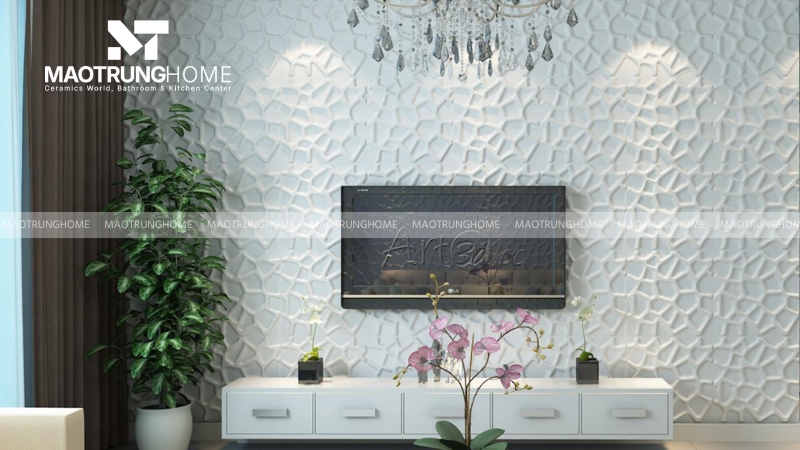 Chọn gạch trang trí cho phòng khách sang trọng