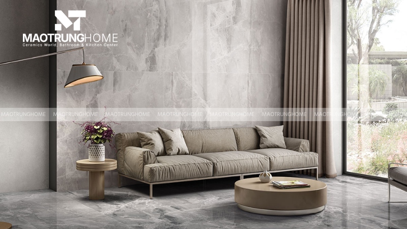 Chọn gạch trang trí làm điểm nhấn cho phòng khách
