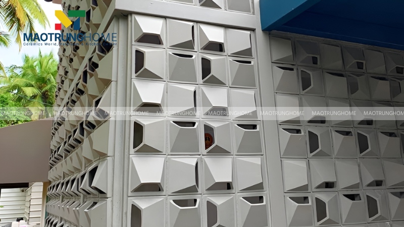 Mẫu gạch bông gió bánh ú chống mưa tạt (Mẫu 1)