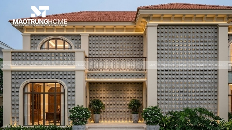Mẫu gạch bông gió bánh ú chống mưa tạt (Mẫu 6)