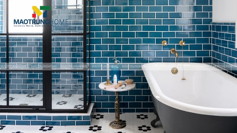 Gạch thẻ Mosaic và hiệu ứng 3D (Mẫu 1)