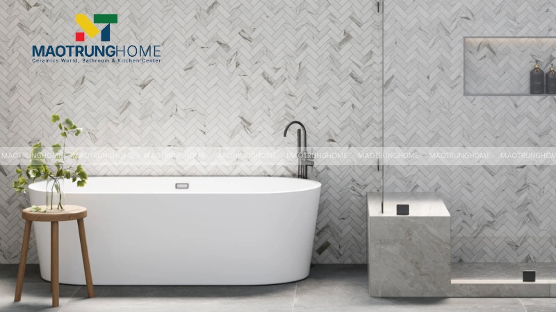 Gạch thẻ Mosaic và hiệu ứng 3D (Mẫu 4)