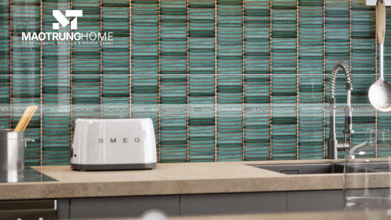 Gạch thẻ Mosaic và hiệu ứng 3D (Mẫu 5)