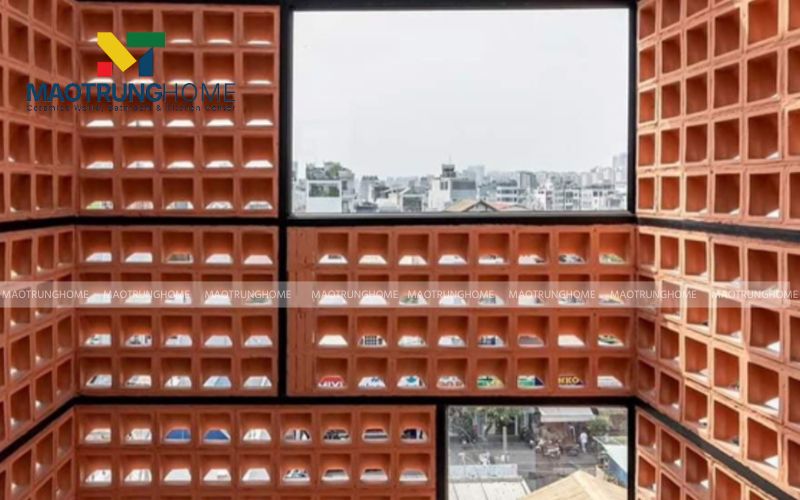 Gạch thông gió trang trí giếng trời giúp đối lưu không khí tối ưu