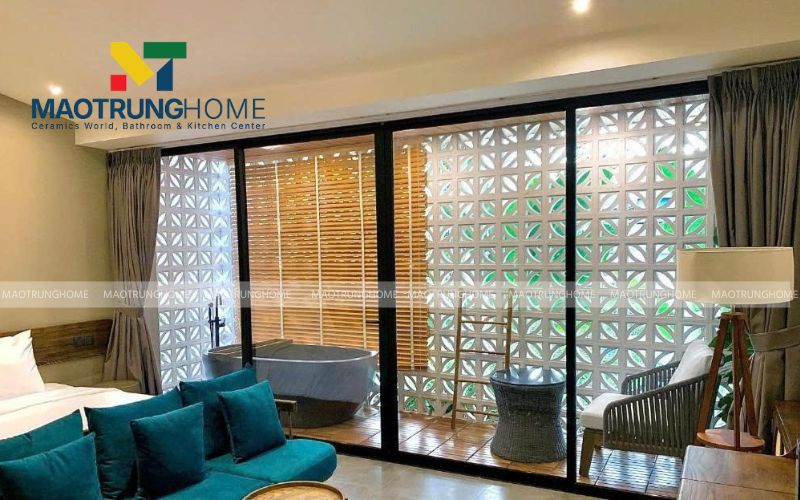 Tông màu xám trung tính của gạch xi măng phù hợp phong cách tối giản
