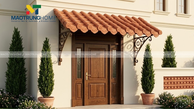 Mái hiên ngói âm dương cổ điển (Mẫu 4)