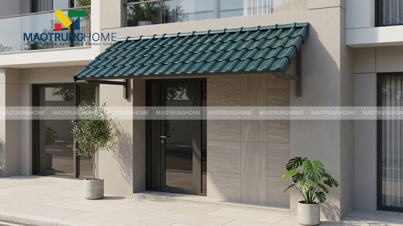Mái hiên ngói tráng men hiện đại (Mẫu 3)