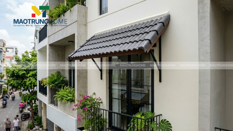 Chọn gạch ngói mái hiên theo kích thước cửa sổ